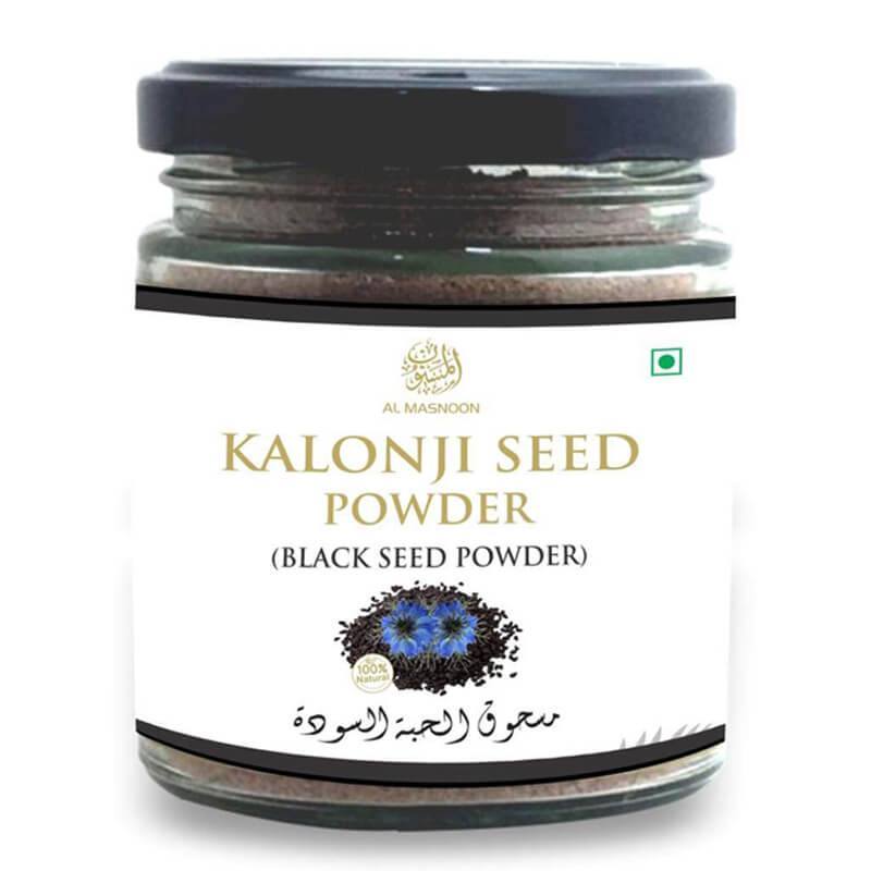 AL MASNOON Kalonji Seed Powder | Black Seed Powder - Pack of 1 pc (100grams) 100% pure & natural AL MASNOON Kalonji Seed Powder | Black Seed Powder - Pack of 1 pc (100grams) 100% pure & natural