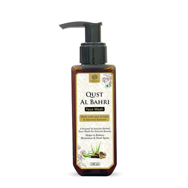 AL MASNOON Qust Al Bahri face wash/A Sunnah & Herbal face Wash for Natural Beauty with Aloevera & Honey 100ml (pack of 1)