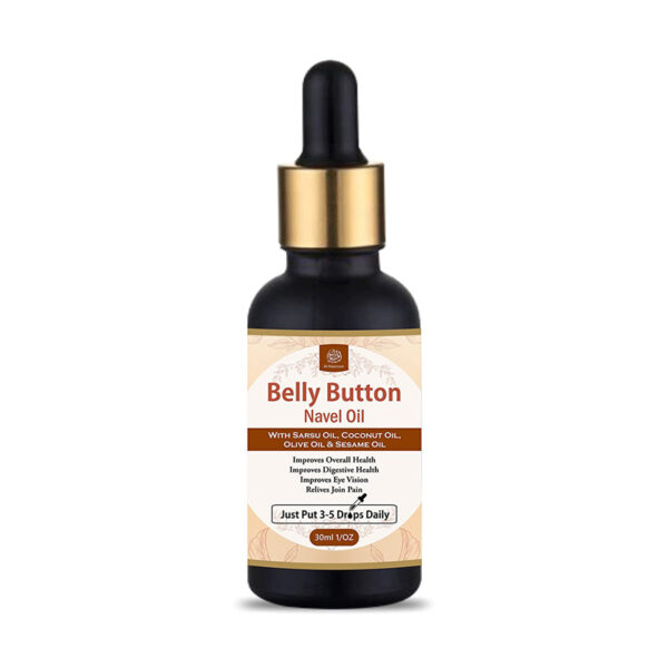 AL MASNOON Belly Button Oil/Nabhi Oil/with Coconut, Sarsu & Olive Oil for Overall Health 30ml pack of 1