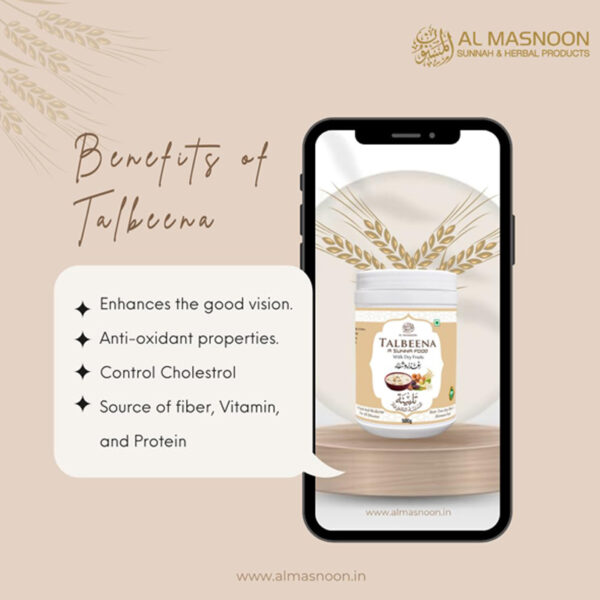 AL MASNOON Talbina with Dry Fruit 500g (pack of 1) / A sunnah & healthy diet porridge for all age group