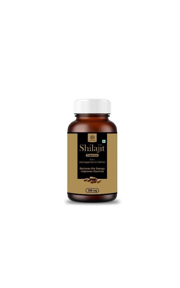 AL MASNOON shilajit capsules with ashwagandha & saffron (pack of 60) natural & pure