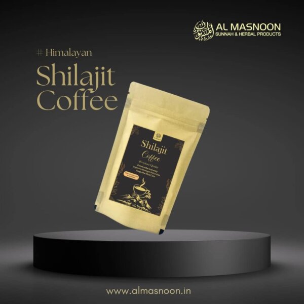 Al Masnoon Shilajit Coffee 100g Pack of 1 - Premium Dark Arabica Beans Infused with Pure Shilajit 100% Natural/No Chicory Added