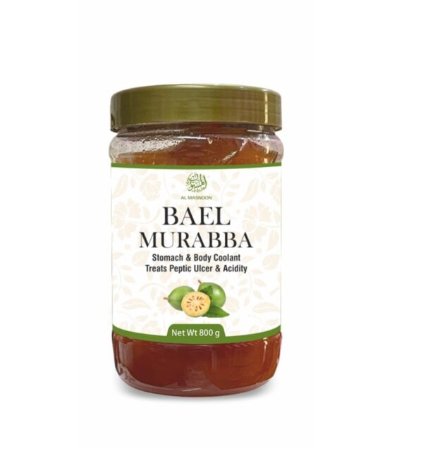 Al Masnoon Bhael Murabba 800g Pack of 1 - Bael Fruit Preserve Known for Its Cooling Properties and Digestive Benefits