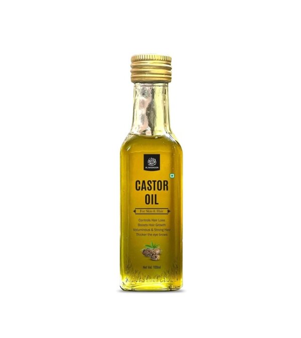 AL MASNOON Castor Oil/Erandi Oil 100ml - 100% Natural and Pure, Versatile for Health, Skin, and Hair Care