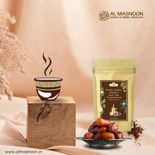 AL MASNOON Saudi Qahwa Light Roasted Arabic Saudi Coffee | Ground Coffee Rich in Saffron & Ginger 100 GMS