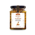AL MASNOON Honey with Almond (300g Pack of 1) 100% Natural Honey Infused with Almonds for a Delightful and Nutritious Treat