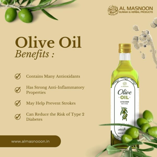 AL MASNOON Olive Oil Extra Virgin - 250ml Pack of 1, 100% Natural, Cold-Pressed for Cooking, Skin Care, and Wellness