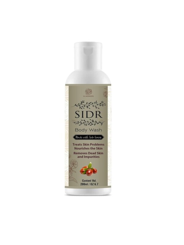 AL MASNOON Sidr body Wash 200ml/ Made with Pure Sidr Leaves/Treats Skin Problems/Removes Dead Skin & Impurties