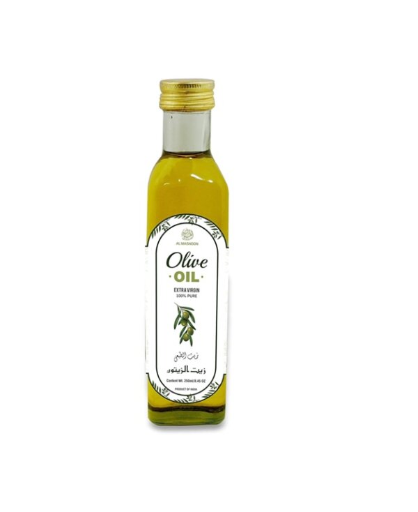 AL MASNOON Olive Oil Extra Virgin - 250ml Pack of 1, 100% Natural, Cold-Pressed for Cooking, Skin Care, and Wellness